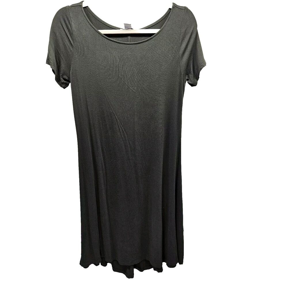 DAILY RITUAL Womens Green Stretchy Shirt Dress Size Small